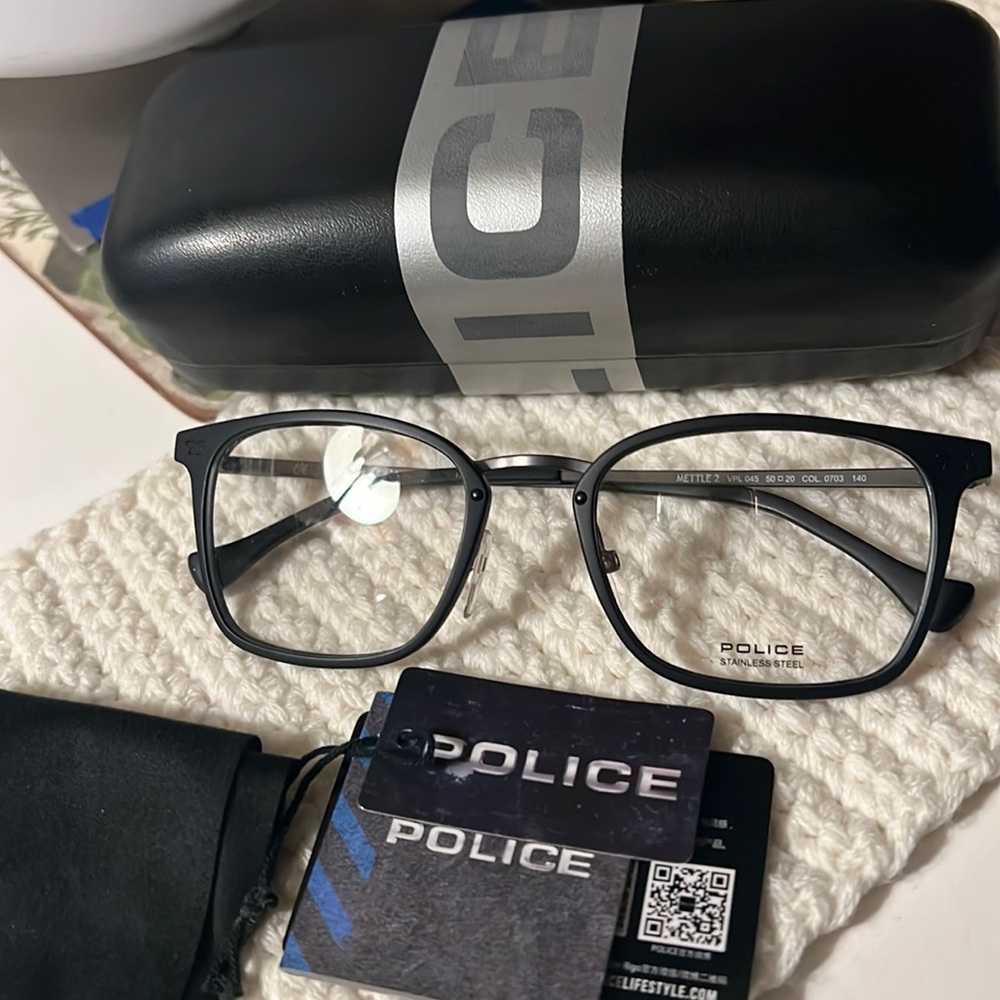 Police eyeglasses VPL045 mettle 2